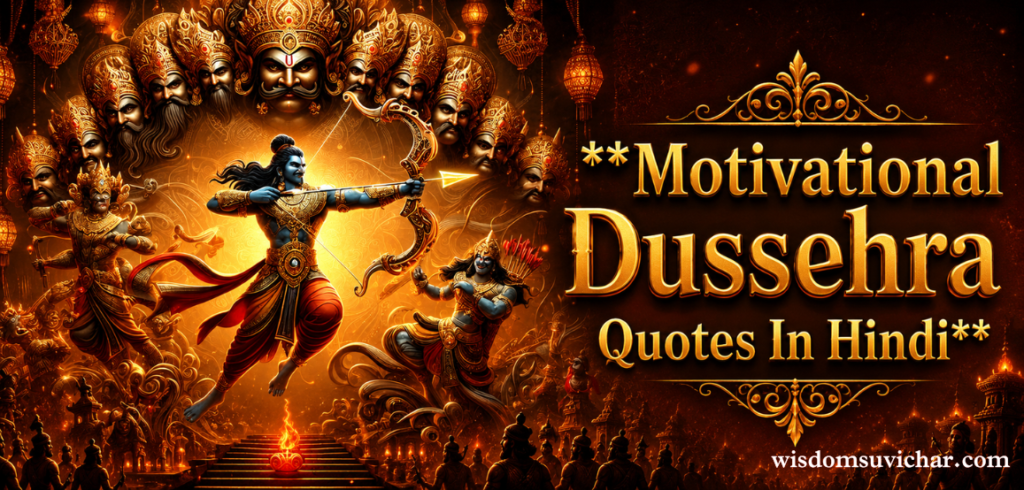 120+ Motivational Dussehra Quotes In Hindi | Wisdom Suvichar