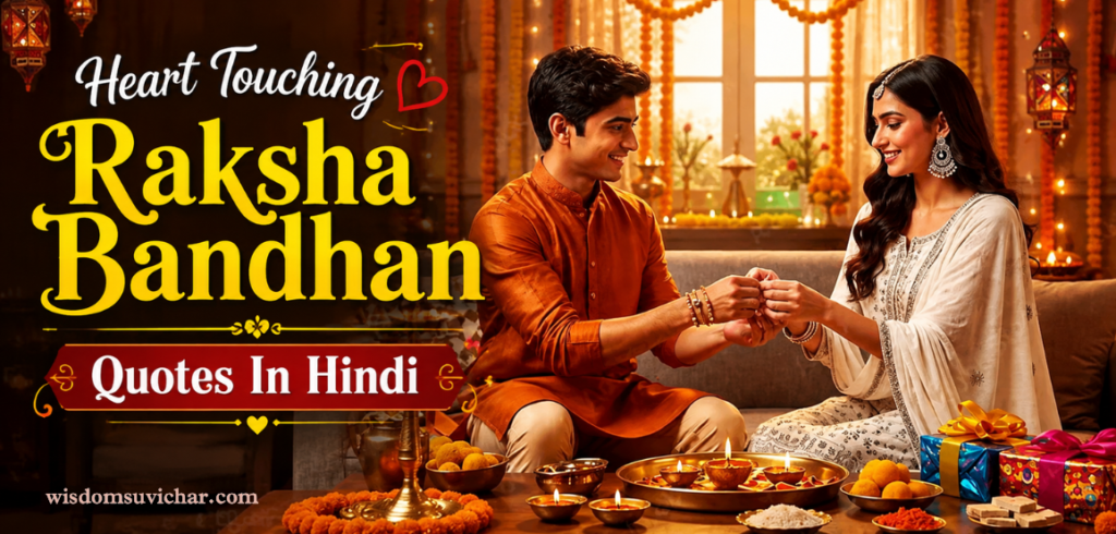 100+ Best Heart Touching Raksha Bandhan Quotes In Hindi | दिल को छू लेने वाले रक्षाबंधन कोट्स – Wisdom Suvichar