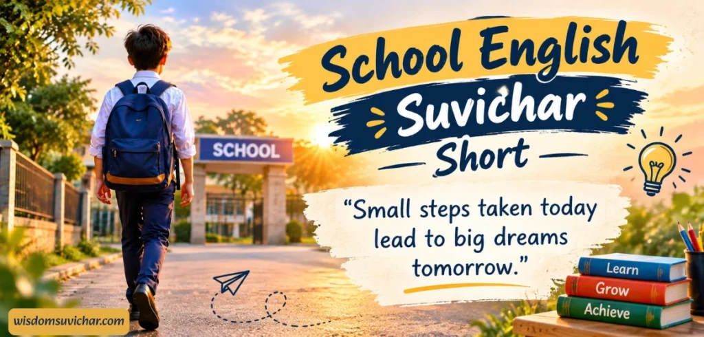 120+ School English Suvichar Short: Best Thoughts for Students 120+ School English Suvichar Short: Best Thoughts for Students