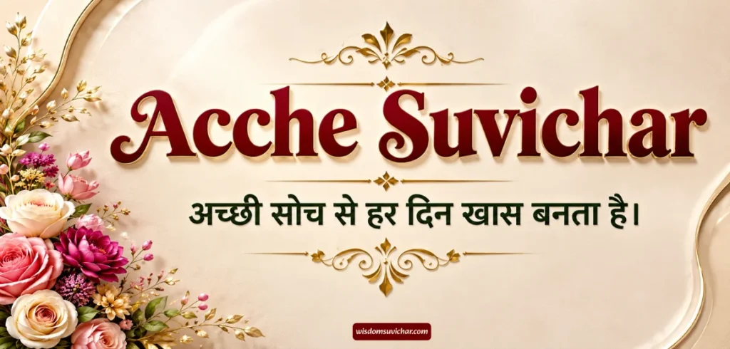 180+ Acche Suvichar: अच्छी सोच, अच्छे विचार हिंदी में 180+ Acche Suvichar: अच्छी सोच, अच्छे विचार हिंदी में